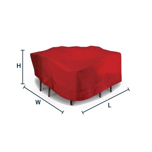 Eevelle Meridian Square Table, Red, 68 in L x 25 in W x 68 in H MDTBLSQR_68L_68W_25H-RED - main